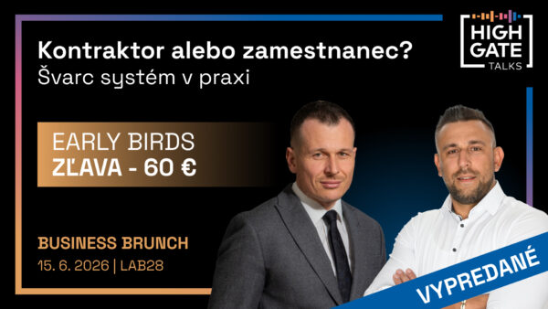 TMB_HG Talks LIVE 6_zlava_vypredane Early Birds: Highgate Business Brunch 15. 6. 2026 | Lab28